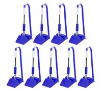PATIKIL 9 Pcs Secure Pen with Adhesive Chain and Security Pen Holder, Reception Counter Pens Desktop Pen Black Ink Refills for Desk Workplace Office Home Supplies, Blue