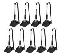PATIKIL 9 Pcs Secure Pen with Adhesive Chain and Security Pen Holder, Reception Counter Pens Desktop Pen Black Ink Refills for Desk Workplace Office Home Supplies, Black