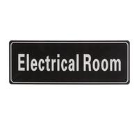PATIKIL 9"x3" Electrical Room Sign, 1Pcs Room Door Sign Self-Adhesive Door Sticker Acrylic Wall Signage Easy Installation for Indoor Outdoor Home Business, Black with White Text