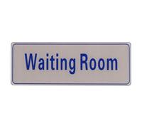 PATIKIL 9"x3" Waiting Room Sign, 1Pcs Room Door Sign Self-Adhesive Door Sticker Acrylic Wall Signage Easy Installation for Indoor Outdoor Home Business, Light Gray with Navy Blue Text