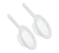 PATIKIL 9"x6" Food Filter Strainer, 2 Pack 450 Mesh Kitchen Mesh Filters Strainers Fine Mesh Sieve with Handle for Filter Juice Coffee Soy Milk, White