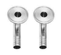 PATIKIL 90 Degree Elbow Tri Sanitary Clamps Hose Barb, 2 Pcs Sanitary Hose Barb Pipe Fitting 3/4" Tube 50.5mm Ferrule Tri Sanitary Clamps 304 Stainless Steel for Brewery Winery Food