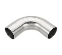 PATIKIL 90 Degree Mandrel Bend Elbow, 1 1/4 Inch(32mm) OD Steel Exhaust Elbow Piping Connector 316 Stainless 80mm for Exhaust Pipe Stair Handrail HVAC