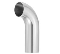 PATIKIL 90 Degree Mandrel Bend Elbow, 2 1/2inch OD Sanitary Exhaust Elbow Exhaust Pipe Connector 304 Stainless Steel 4in L Extended Pipe for Welding Modified Stair Handrail HVAC, 1 Pcs