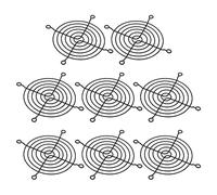 PATIKIL 90mm Fan Finger Grill, 8 Pack Metal Grill Protector Guard Fan Protective Cover for 90x90mm Exhaust Fans for Equipment Computer DIY, Black