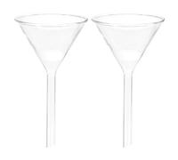 PATIKIL 90mm Glass Funnel, 2 Pack Short Stem Scientific Borosilicate Glass Heavy Wall Funnel for Filling Water Bottle Home Lab Kitchen Use