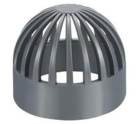 PATIKIL 90mm ID Atrium Drain Grate Cover, Round Outdoor UPVC Sewer Drain Pipe Fitting Adapter for Drainage System, Gray