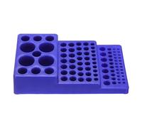 PATIKIL 92 Wells Tube Rack, 1 Pcs Vial Rack trapezoid Centrifuge Tube Holder for Microcentrifuge Tubes 15/50/0.5/1.2/1.5/0.2/1.8/2/5ml, Blue