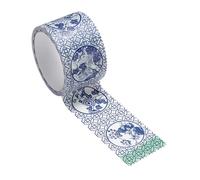 PATIKIL 98 ft Chinoiserie Flower Washi Tape, Washi Tape Stickers Bulletin Board Borders Decorative Sticker for DIY Craft Blackboard Scrapbook Office Home Decor, Blue Famous Flowers