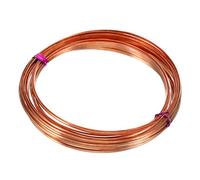 PATIKIL 99.9% Half Hard Copper Wire, 1Pcs 15Gauge/1.5 * 0.6mm Diameter 6m/19.68ft Half Round Spool Pure Copper Craft Wire for Jewelry Making Beading Garden Plants