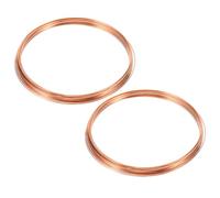 PATIKIL 99.9% Half Hard Copper Wire, 2Pcs 23Gauge/0.6mm Diameter 7m/22.96ft Spool Pure Copper Craft Wire for Jewelry Making Beading Garden Plants