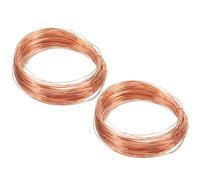PATIKIL 99.9% Half Hard Copper Wire, 2Pcs 26Gauge/0.4mm Diameter 15m/49.2ft Spool Pure Copper Craft Wire for Jewelry Making Beading Garden Plants