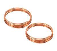 PATIKIL 99.9% Soft Copper Wire, 2Pcs 10Gauge/2.5mm Diameter 1.2m/3.9ft Spool Pure Copper Craft Wire for Jewelry Making Beading Garden Plants