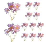 PATIKIL 9cm Artificial Flower for Floating Candle Centerpiece, 12 Pcs Orchid Flower Stem Vase Fillers Mini Flowers Filler for Wedding Table Party Home Decor, Pink Purple