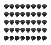PATIKIL 9mm Diameter Silicone Hole Plug, 40 Pcs Round Snap in Type Locking Furniture Button Protective Cover Cap Head Fit for 9-10mm Hole for Seal Bulkhead Cylinder Hole, Black
