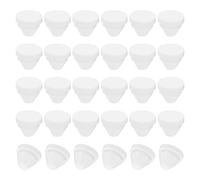 PATIKIL 9mm Diameter Silicone Round Snap, 30 Pcs in Type Locking Furniture Hole Plug Button Protective Cover Cap Head Fit for 2.5-9mm Hole for Seal Bulkhead Cylinder Hole, White