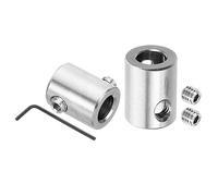 PATIKIL 9mm Hole Wire Rope Clips Set, 2 Pcs 304 Stainless Steel Double Holes Lock Cable Clamps Clip with M6 Hexagon Screws Spanner for Cable Fittings, Silver