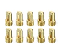 PATIKIL 9mm Refrigerant Charging Hose Thimble Valve, 10 Pack Hose Manifold Gauge Repair Kit for HVAC Air Conditioner Refrigerator, Brass Tone