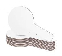 PATIKIL 9x5in Thickened Dry Erase Paddles, 12Pcs Handheld Double Side Circle Answer Paddle Dry Erase Boards for Voting Game Teaching Classroom Office Party