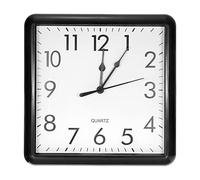 PATIKIL 9x9 Inch Wall Clock, Quartz Battery Operated Silent Non-Ticking Square Wall Clocks for Office Bedroom Decorative, Black