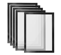 PATIKIL A3 Magnetic Sign Holder, 5Pcs A3 Self Adhesive Magnetic Display Frame Reusable Magnetic Picture Photo Frame Double Sided for Refrigerator White Board Window Wall,Black
