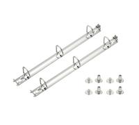 PATIKIL A4 3 Hole Ring Binder Mechanisms, 2 Set 0.8" D Ring Replacement Binder Planner Loose Leaf Binding Spines with Switches for Organizers DIY Fill Paper Storage Folder, 25mm Silver