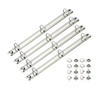 PATIKIL A4 3 Hole Ring Binder Mechanisms, 4 Set 0.63" D Ring Replacement Binder Planner Loose Leaf Binding Spines for Organizers DIY Fill Paper Storage Folder Accessories, 20mm Silver Tone