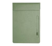 PATIKIL A4 Letter Size PU Leather Clipboard, 9.5"x13.5" Business Magnetic Padfolio with Pen Holder Organizer Office Folder Writing Board Style 3, Green