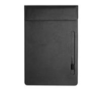 PATIKIL A4 Letter Size PU Leather Clipboard, 9.5"x13.5" Business Magnetic Padfolio with Pen Holder Organizer Office Folder Writing Board Style 3, Black