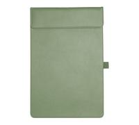 PATIKIL A4 Letter Size PU Leather Clipboard, 9.5"x13.5" Business Magnetic Padfolio with Pen Holder Organizer Office Folder Writing Board Style 2, Green