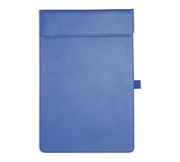 PATIKIL A4 Letter Size PU Leather Clipboard, 9.5"x13.5" Business Magnetic Padfolio with Pen Holder Organizer Office Folder Writing Board Style 2, Blue
