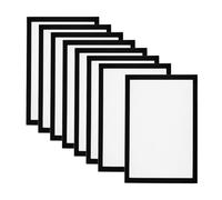 PATIKIL A4 Magnetic Picture Frame, 8 Pack Magnetic Picture Frame Self Adhesive Magnetic Display Frame Reusable Double Sided for Refrigerator Window Wall Photo Artwork, Black