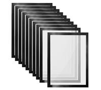 PATIKIL A4 Magnetic Sign Holder, 10Pcs A4 Magnetic Display Frame Self Adhesive Reusable Picture Photo Frame Double Sided for Refrigerator White Board Window Wall,Black