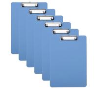 PATIKIL A4 Plastic Clipboard, 6Pcs Office Clipboard Letter Size with Metal Low Profile Clip for Office Classroom Home Outdoor, Dark Blue 8.8"x12.4"