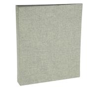 PATIKIL A4 Size 3 Ring Binder,1Pcs 1 Inch Round Ring Durable Linen Hardcover Binder Fit for 8.5" x 11" Paper Recipe Photo Office, Grey