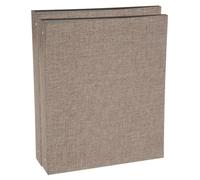 PATIKIL A4 Size 3 Ring Binder, Folders for Documents, 2Pcs 1 Inch Round Ring Durable Linen Hardcover Binder Fit for 8.5" x 11" Paper Recipe Photo Office, Dark Gray