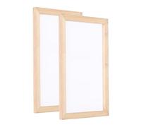 PATIKIL A4 Sizes Wooden Paper Making Screen, 2Pcs 11.8 x 8.3 Inch Single Paper Making Mould and Deckle Papermaking Supplies Frame for Paper Making DIY Crafts, Wood Color