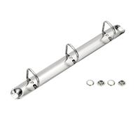 PATIKIL A5 3 Hole Ring Binder Mechanisms, 0.8" D Ring Replacement Binder Planner Loose Leaf Binding Spines for Organizers DIY Fill Paper Storage Folder Accessories, 20mm Silver Tone