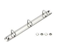 PATIKIL A5 3 Hole Ring Binder Mechanisms, 0.8" D Ring Replacement Binder Planner Loose Leaf Binding Spines for Organizers DIY Fill Paper Storage Folder Accessories, 16mm Silver Tone