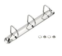 PATIKIL A5 3 Hole Ring Binder Mechanisms, 1" D Ring Replacement Binder Planner Loose Leaf Binding Spines for Organizers DIY Fill Paper Storage Folder Accessories, 30mm Silver Tone
