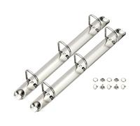 PATIKIL A5 3 Hole Ring Binder Mechanisms, 2 Set 0.79" D Ring Replacement Binder Planner Loose Leaf Binding Spines for Organizers DIY Fill Paper Storage Folder Accessories, 20mm Silver Tone