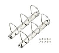 PATIKIL A5 3 Hole Ring Binder Mechanisms, 2 Set 1.97" D Ring 26 mm,Silver | Replacement Binder Planner Loose Leaf Binding Spines for Organizers DIY Fill Paper Storage Folder Accessories
