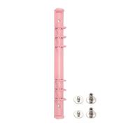 PATIKIL A5 6-Hole Ring Binder Mechanisms, 1 Set Binder Spines Replacement for Office Planners Documents Recipes Organization Storage, Pink