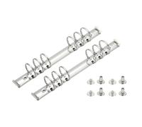 PATIKIL A5 6 Hole Ring Binder Mechanisms, 2 Set 0.8" O Ring Replacement Binder Planner Loose Leaf Binding Spines with Switches for Organizers DIY Fill Paper Storage Folder, 30mm Silver