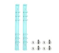 PATIKIL A5 6-Hole Ring Binder Mechanisms, 2 Set Binder Spines Replacement for Office Planners Documents Recipes Organization Storage, Blue