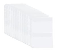 PATIKIL A5 Binder 2 Pockets, 12 Pack PVC Zipper 6 Holes Binder Pouch Folders Document Waterproof Filing Storage Loose Leaf Bags for 6-Ring Notebook Binder, Clear