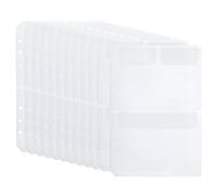 PATIKIL A5 Binder 3 Pockets, 12 Pack PVC Zipper 6 Holes Binder Pouch Folders Document Waterproof Filing Storage Loose Leaf Bags for 6-Ring Notebook Binder, Clear