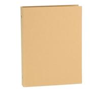 PATIKIL A5 Binder Cover, 6 Round Ring Binder Protector Kraft Paper Binder Shell Hardcover for Meeting Notebook Folder, Khaki