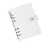 PATIKIL A5 Clear Binder Cover, Soft PVC Bling Loose Leaf Binder Protector Refillable Notebook Shell with Snap Button Closure for DIY Meeting Notebook Folder, Clear