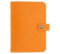 PATIKIL A5 Felt Binder, 6 Ring Soft Cover Refillable Notebook Binder with Pocket for Filler Paper Budget Journal Diary Accessories, Orange